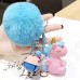gantungan tas unicorn bulu pompom fluffy